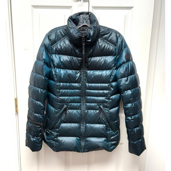 Andrew Marc Dark Green Puffer Jacket, Parka Length, Down Filled, Women's Size S - Picture 1 of 9